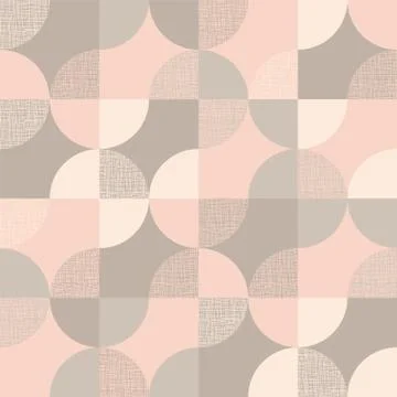 Scandinavian colors geometric seamless pattern Illustrazione stock