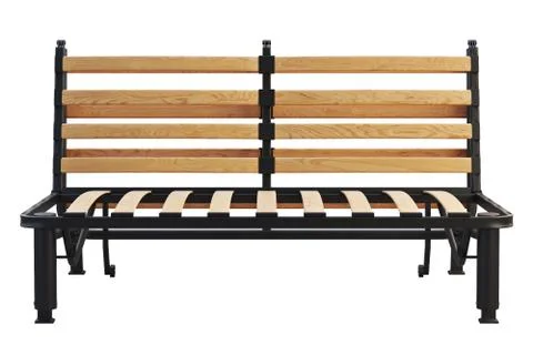 Scandinavian double folding bed frame. 3d render Stock Illustration