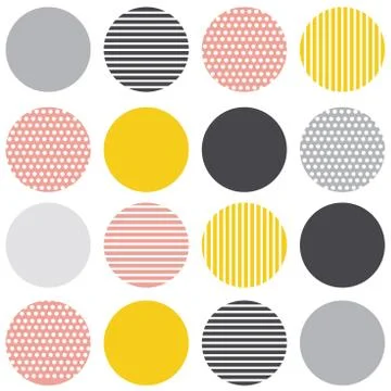 Scandinavian geometric modern seamless pattern Stock Illustration