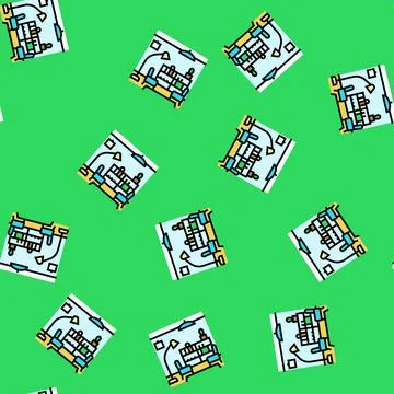 Scandinavian interior desig vector seamless pattern Stock Illustration