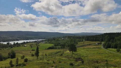 SCANDINAVIAN LANDSCAPE Stock Footage 158052494