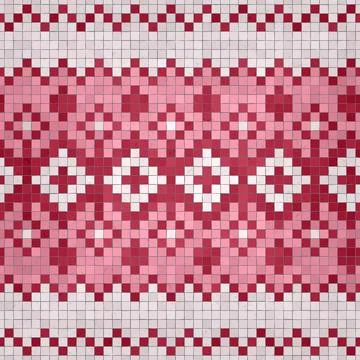 Scandinavian mosaic vector pattern Stock Illustration