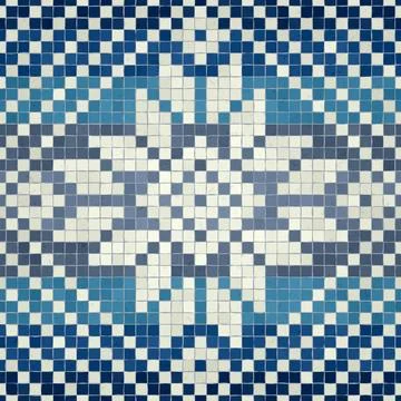 Scandinavian mosaic vector pattern  Stock Illustration
