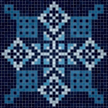 Scandinavian mosaic vector pattern  Stock Illustration
