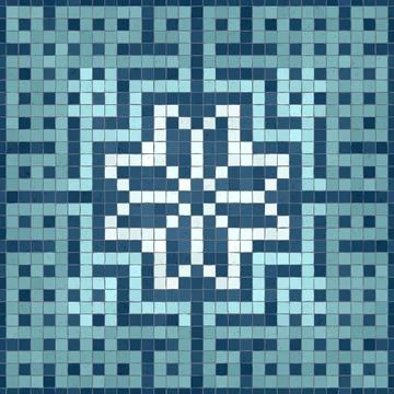 Scandinavian mosaic vector pattern  Stock Illustration