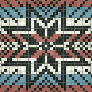 Scandinavian mosaic vector pattern  Stock Illustration