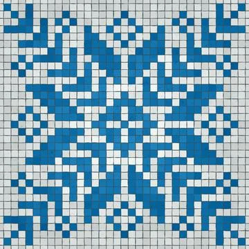 Scandinavian mosaic vector pattern  Stock Illustration