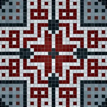 Scandinavian mosaic vector pattern  Stock Illustration