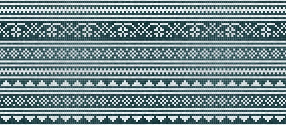 Scandinavian mosaic vector pattern Illustrazione stock