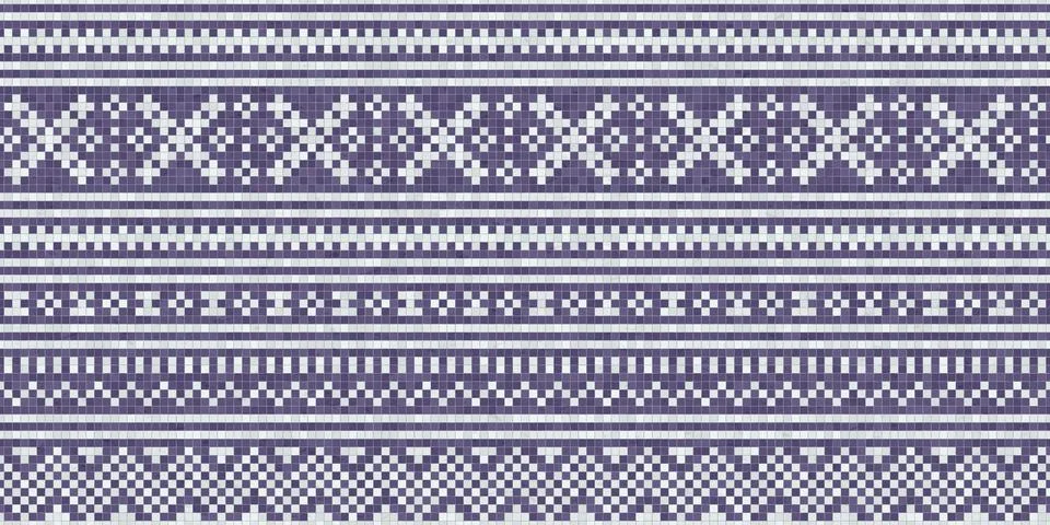 Scandinavian mosaic vector pattern Illustrazione stock
