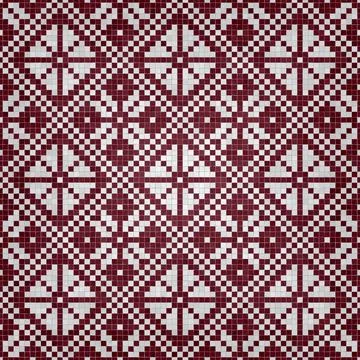 Scandinavian mosaic vector pattern Stock Illustration