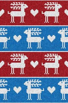 Scandinavian mosaic vector pattern Illustrazione stock