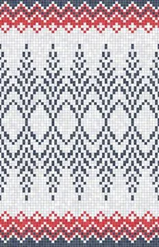 Scandinavian mosaic vector pattern Stock Illustration