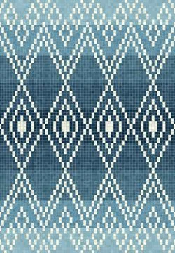 Scandinavian mosaic vector pattern Stock Illustration
