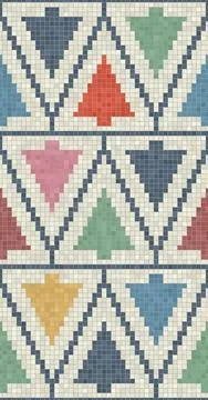 Scandinavian mosaic vector pattern Stock Illustration