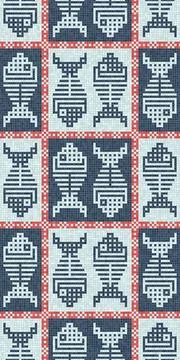 Scandinavian mosaic vector pattern 스톡 일러스트