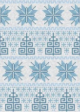 Scandinavian mosaic vector pattern Stock Illustration
