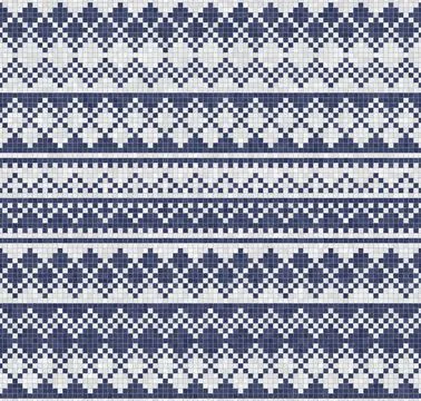 Scandinavian mosaic vector pattern Stock Illustration