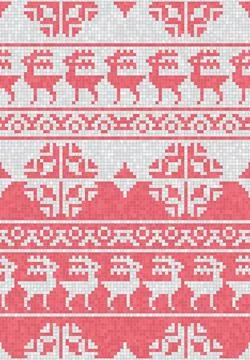 Scandinavian mosaic vector pattern Stock Illustration