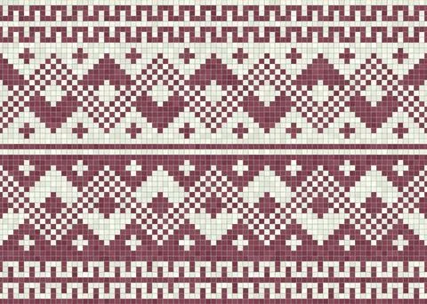 Scandinavian mosaic vector pattern Stock Illustration