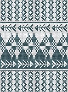 Scandinavian mosaic vector pattern Stock Illustration