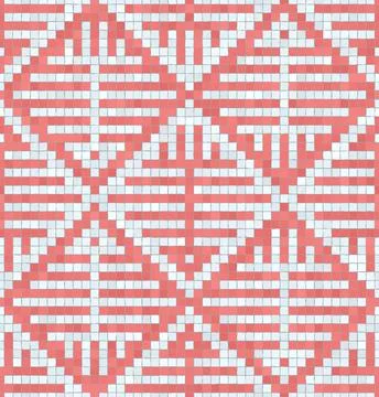 Scandinavian mosaic vector pattern Stock Illustration