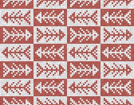 Scandinavian mosaic vector pattern Stock Illustration