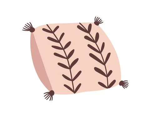 Scandinavian patterned cushion Stock Illustration