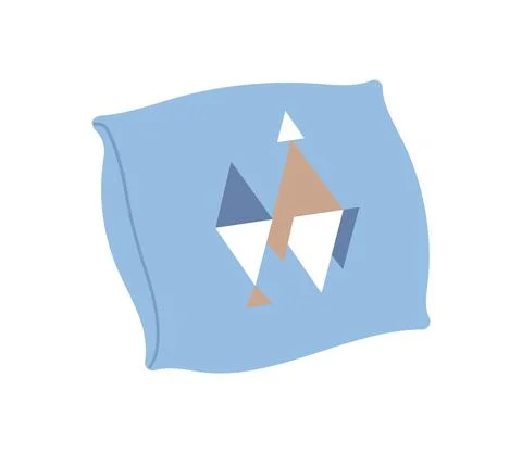 Scandinavian patterned cushion. Vector Stock Illustration