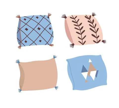 Scandinavian patterned pillow. Vector illustration i Stock Illustration