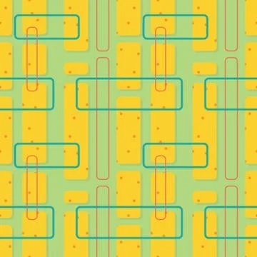Scandinavian-Rounded-Rectangles-Pattern Stock Illustration