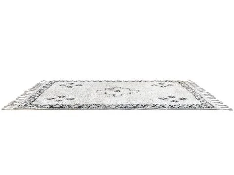 Scandinavian rug with ethnic pattern. 3d render Stock Illustration