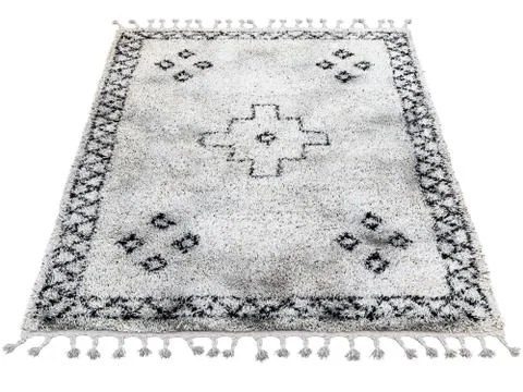 Scandinavian rug with ethnic pattern. 3d render Stock Illustration