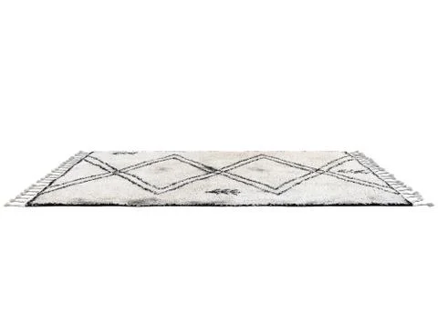 Scandinavian rug with ethnic pattern. 3d render Stock Illustration