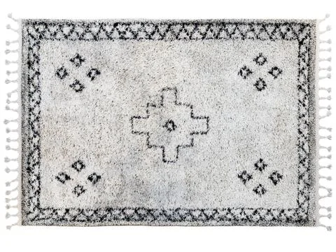 Scandinavian rug with ethnic pattern. 3d render Stock Illustration