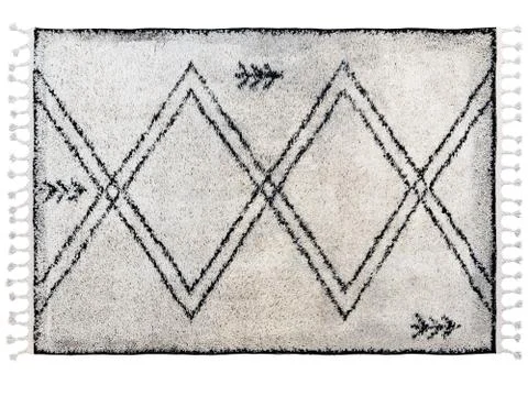 Scandinavian rug with ethnic pattern. 3d render Stock Illustration