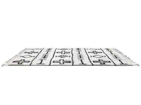 Scandinavian rug with ethnic pattern. 3d render Stock Illustration