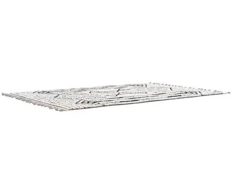 Scandinavian rug with ethnic pattern. 3d render Stock Illustration