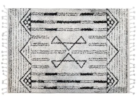 Scandinavian rug with ethnic pattern. 3d render Stock Illustration
