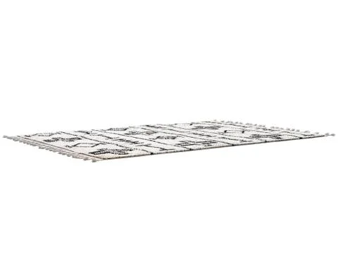Scandinavian rug with ethnic pattern. 3d render Stockillustratie