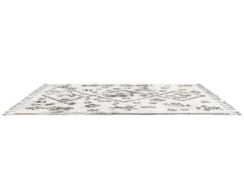 Scandinavian rug with ethnic pattern. 3d render Stock Illustration