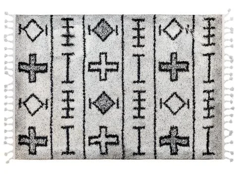 Scandinavian rug with ethnic pattern. 3d render Stock Illustration