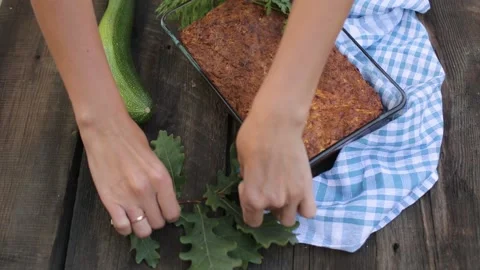 Scandinavian rustic table setting decor elements. Festive table setting. table Stock-Footage 148431339