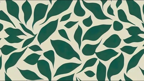 Scandinavian seamless animation with leaf. Simple minimalistic wallpaper Stock Footage 220117964