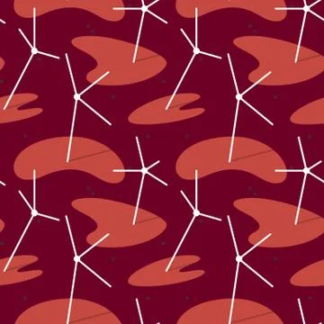 Scandinavian-Star-Sticks-Pattern Stock Illustration