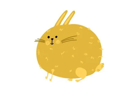 Scandinavian style bunny design elements for nursery. Forest rabbits Vector Stock Illustration