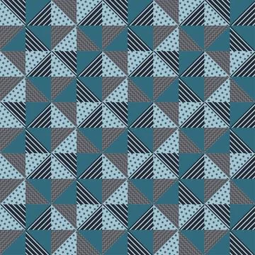 Scandinavian Style Pattern. Vector Illustration In Blue Tones Stock Illustration