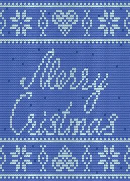 Scandinavian style seamless knitted pattern, Merry Christmas Stock Illustration