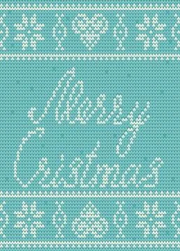 Scandinavian style seamless knitted pattern, Merry Christmas Stock Illustration