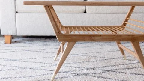 Scandinavian style table Stock Photos